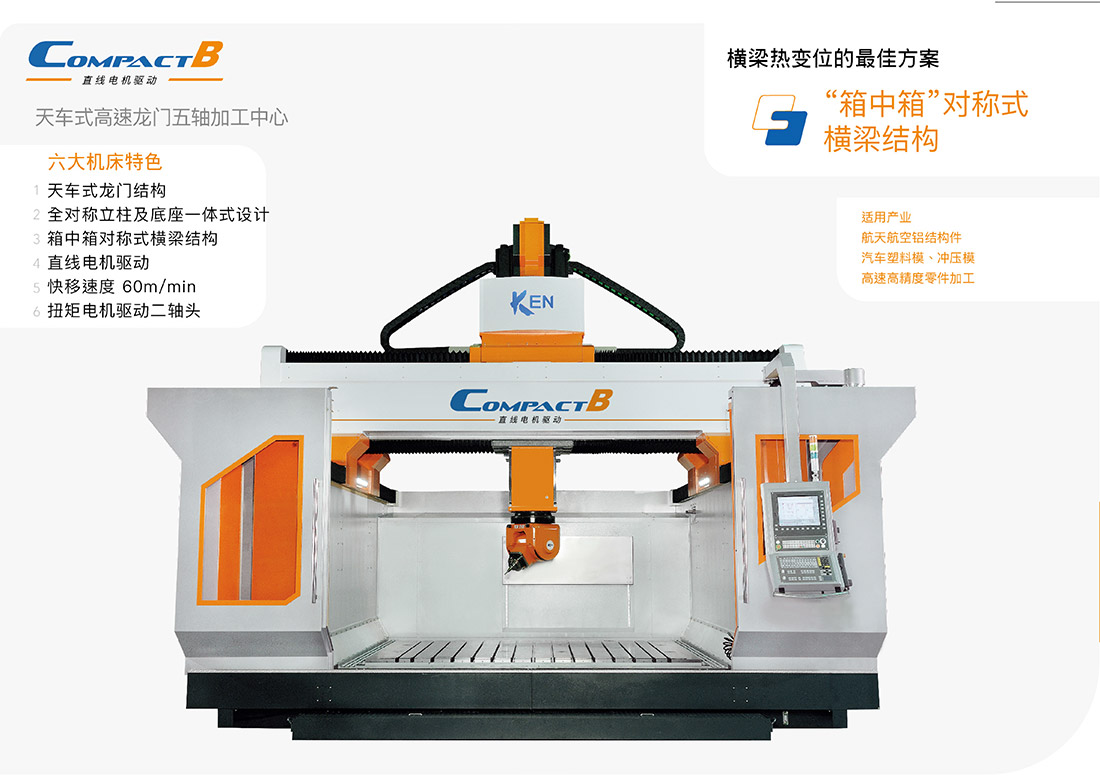 天車式高速龍門五軸加工中心